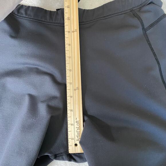 REI Straight Leg Athletic Pants Women M Black High‎ Waisted Zipper Leg Stretch - Picture 11 of 12